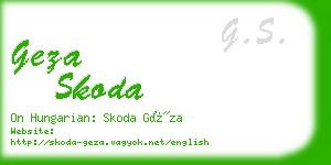 geza skoda business card